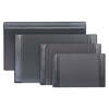 Dacasso Black Leather Side-Rail Desk Pad/Desk Protector/Blotter, 25.5" x 17.25" PR-1002